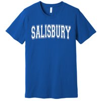 Salisbury Md Maryland Usa Vintage Sports Varsity Style Funny Gift Premium T-Shirt