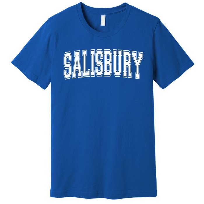 Salisbury Md Maryland Usa Vintage Sports Varsity Style Funny Gift Premium T-Shirt