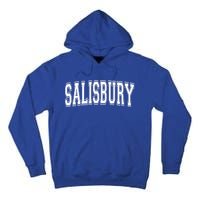 Salisbury Md Maryland Usa Vintage Sports Varsity Style Funny Gift Tall Hoodie