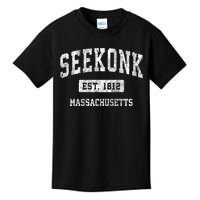 Seekonk Massachusetts Ma Vintage Sports Established Kids T-Shirt