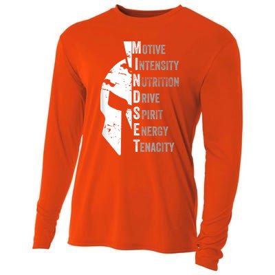 Spartan Mindset Motivational Inspirational Quote Graphic Cooling Performance Long Sleeve Crew