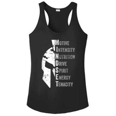 Spartan Mindset Motivational Inspirational Quote Graphic Ladies PosiCharge Competitor Racerback Tank