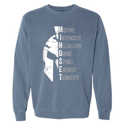 Spartan Mindset Motivational Inspirational Quote Graphic Garment-Dyed Sweatshirt