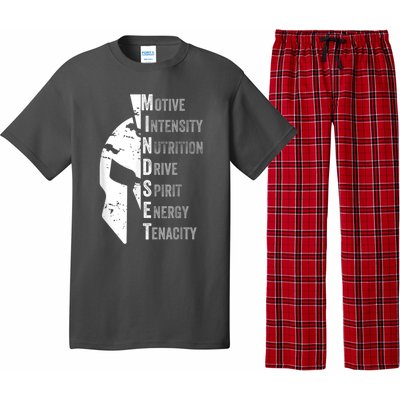 Spartan Mindset Motivational Inspirational Quote Graphic Pajama Set