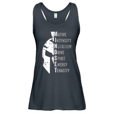 Spartan Mindset Motivational Inspirational Quote Graphic Ladies Essential Flowy Tank