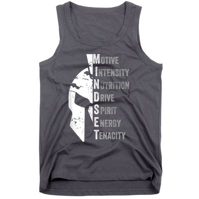 Spartan Mindset Motivational Inspirational Quote Graphic Tank Top