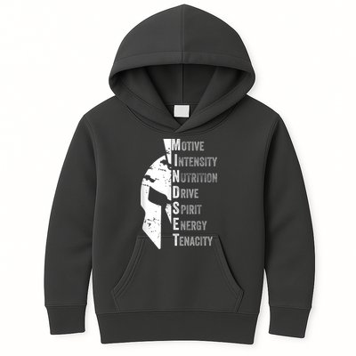 Spartan Mindset Motivational Inspirational Quote Graphic Kids Hoodie