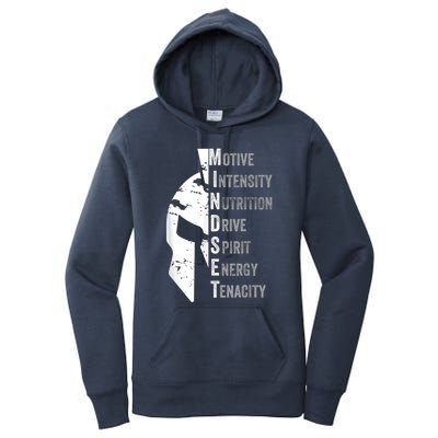 Spartan Mindset Motivational Inspirational Quote Graphic Women's Pullover Hoodie