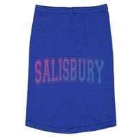 Salisbury Md Maryland Usa Vintage Sports Varsity Style Funny Gift Doggie Tank