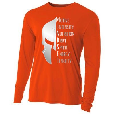 Spartan Mindset Motivational Inspirational Quote Graphic Cooling Performance Long Sleeve Crew