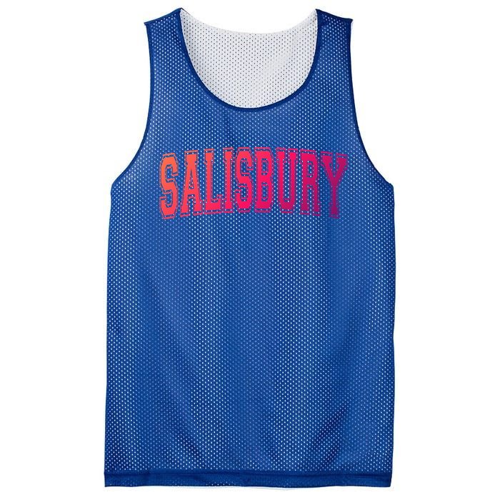 Salisbury Md Maryland Usa Vintage Sports Varsity Style Funny Gift Mesh Reversible Basketball Jersey Tank