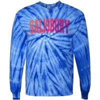 Salisbury Md Maryland Usa Vintage Sports Varsity Style Funny Gift Tie-Dye Long Sleeve Shirt