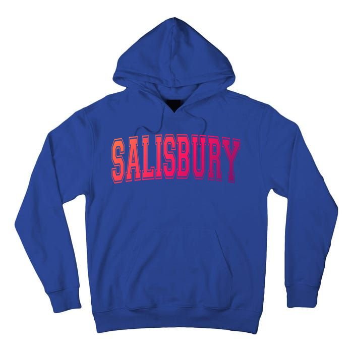 Salisbury Md Maryland Usa Vintage Sports Varsity Style Funny Gift Tall Hoodie