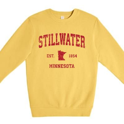 Stillwater Minnesota Mn Vintage Sports Premium Crewneck Sweatshirt