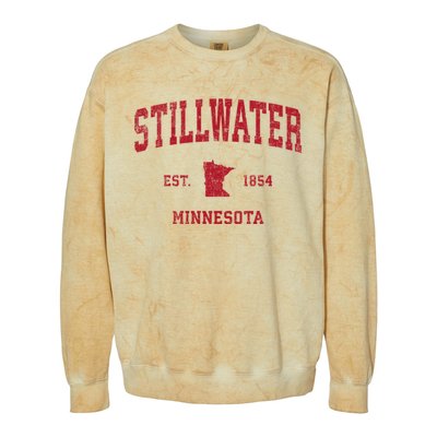 Stillwater Minnesota Mn Vintage Sports Colorblast Crewneck Sweatshirt