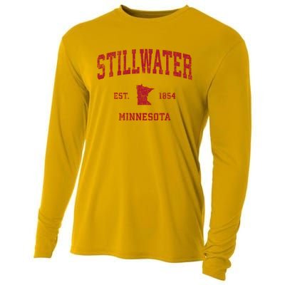 Stillwater Minnesota Mn Vintage Sports Cooling Performance Long Sleeve Crew