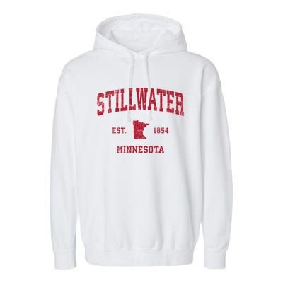 Stillwater Minnesota Mn Vintage Sports Garment-Dyed Fleece Hoodie