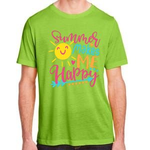 Summer Makes Me Happy Adult ChromaSoft Performance T-Shirt