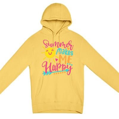 Summer Makes Me Happy Premium Pullover Hoodie