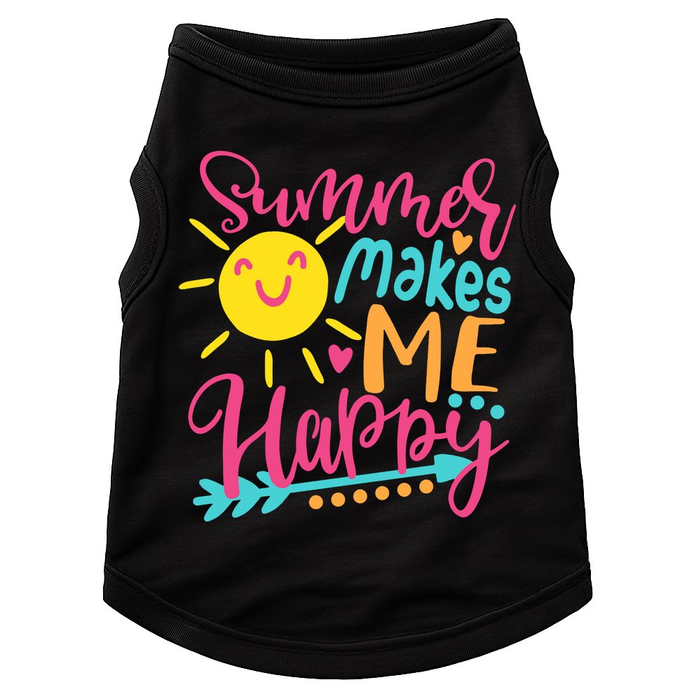 Summer Makes Me Happy Doggie Tank
