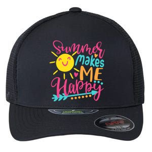 Summer Makes Me Happy Flexfit Unipanel Trucker Cap