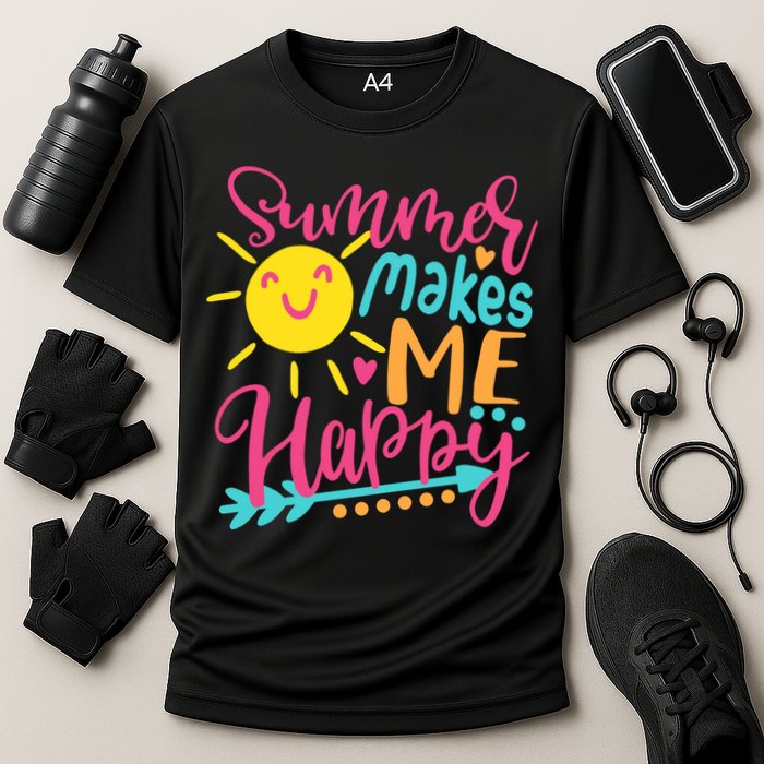 Summer Makes Me Happy Cooling Performance Crew T-Shirt