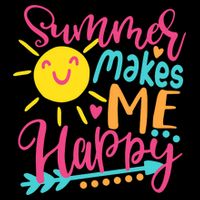 Summer Makes Me Happy Cooling Performance Crew T-Shirt