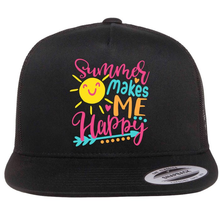 Summer Makes Me Happy Flatbill Hat