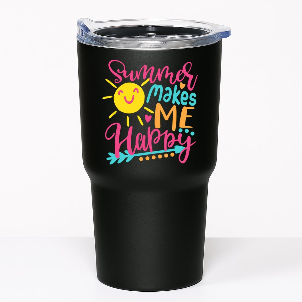 Summer Makes Me Happy Tumbler