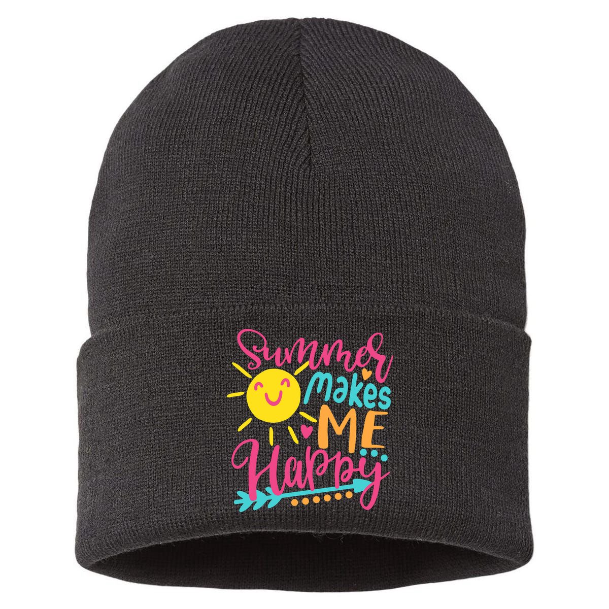 Summer Makes Me Happy Sustainable Knit Beanie