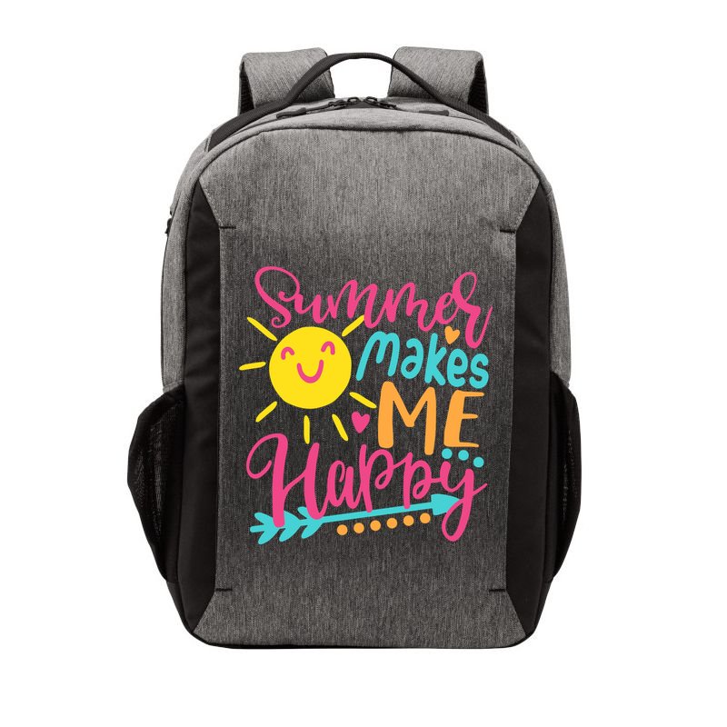 Summer Makes Me Happy Vector Backpack