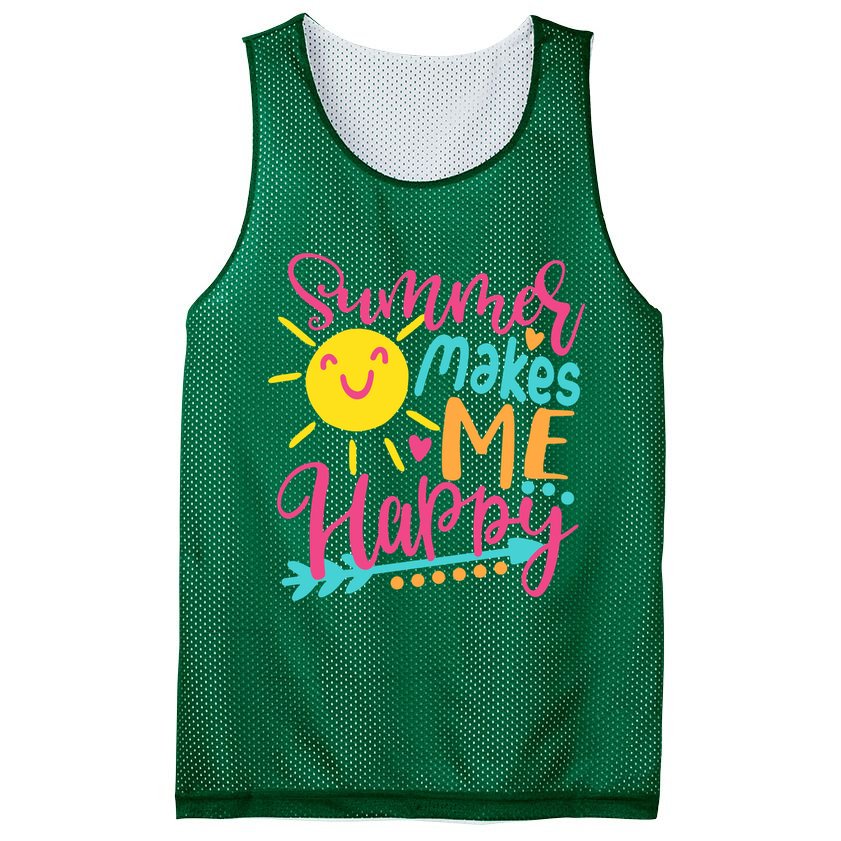 Summer Makes Me Happy Mesh Reversible Basketball Jersey Tank