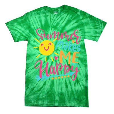 Summer Makes Me Happy Tie-Dye T-Shirt