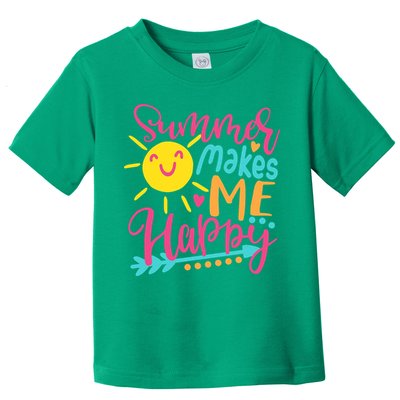 Summer Makes Me Happy Toddler T-Shirt