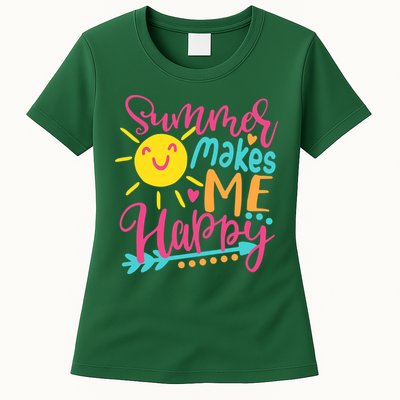 Summer Makes Me Happy Womens T-Shirt