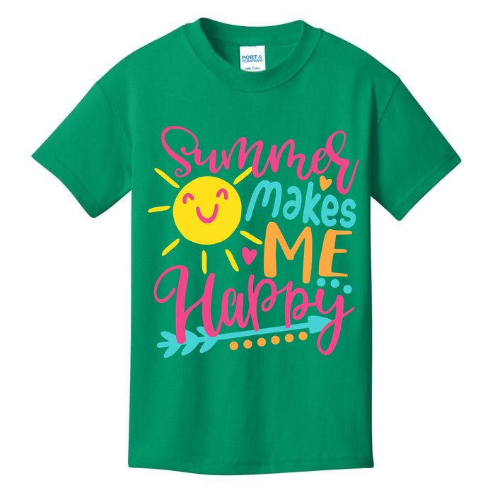 Summer Makes Me Happy Kids T-Shirt
