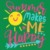 Summer Makes Me Happy Kids T-Shirt