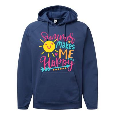 Summer Makes Me Happy Performance Fleece Hoodie