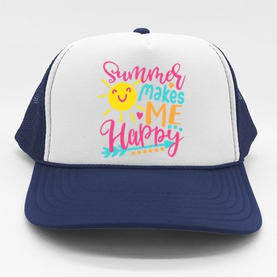 Summer Makes Me Happy Trucker Hat