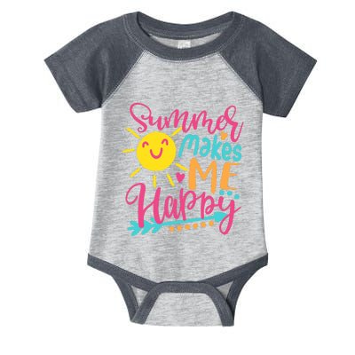 Summer Makes Me Happy Infant Baby Jersey Bodysuit