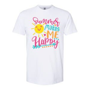 Summer Makes Me Happy Softstyle CVC T-Shirt