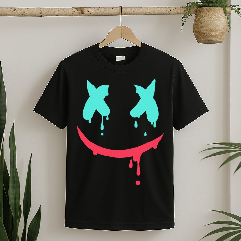 Smiling Marshmallow Melting Happy Face T-Shirt
