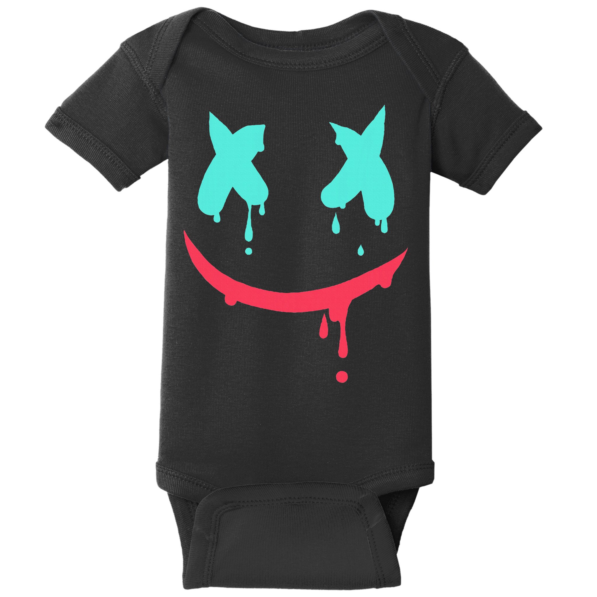 Smiling Marshmallow Melting Happy Face Baby Bodysuit