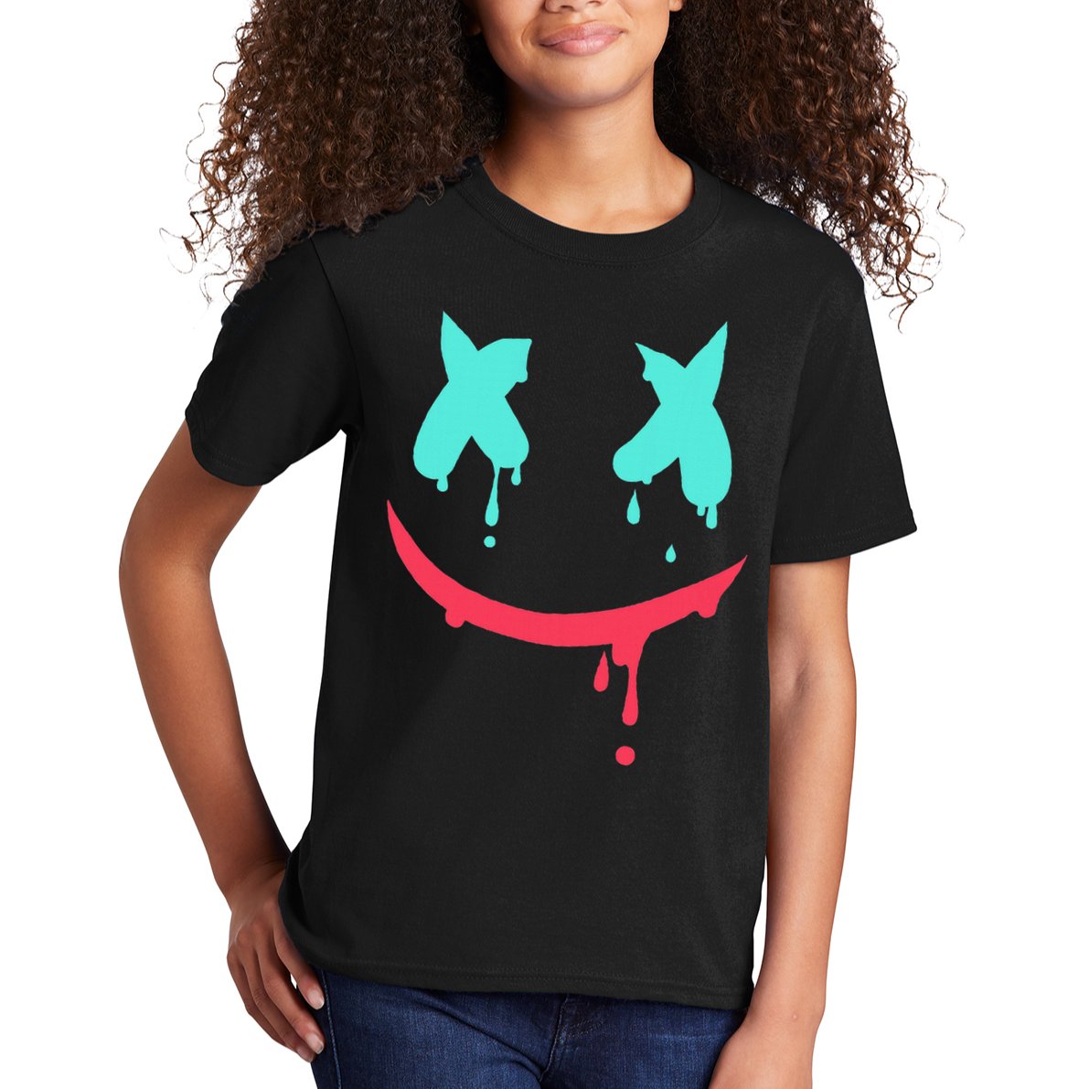 Smiling Marshmallow Melting Happy Face Kids T-Shirt