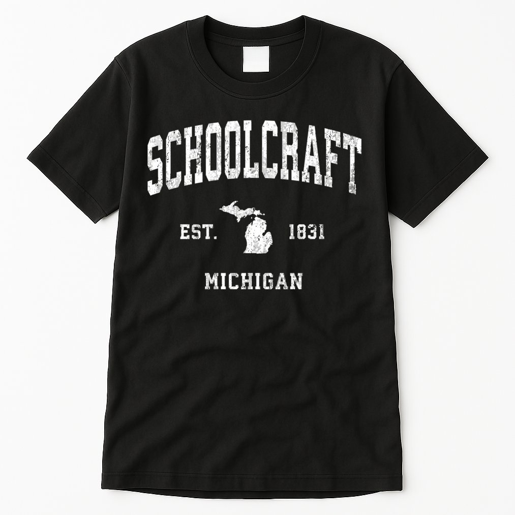 Schoolcraft Michigan Mi Vintage Athletic Sports Tall T-Shirt