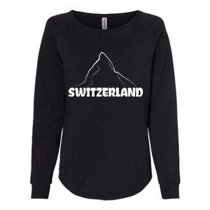 Switzerland Matterhorn Mountaineer Snow Ski Lovers Gift Womens California Wash Sweatshirt