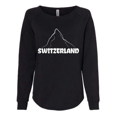 Switzerland Matterhorn Mountaineer Snow Ski Lovers Gift Womens California Wash Sweatshirt