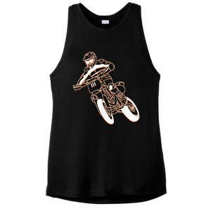 Supermoto Motorcycle Motocross Rider Racing Ladies PosiCharge Tri-Blend Wicking Tank