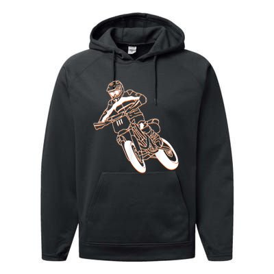 Supermoto Motorcycle Motocross Rider Racing Performance Fleece Hoodie