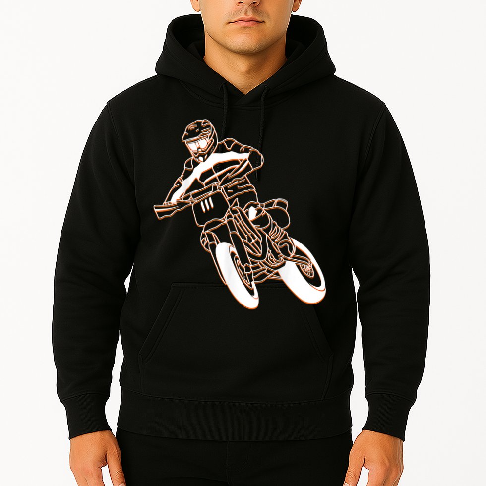 Supermoto Motorcycle Motocross Rider Racing Hoodie